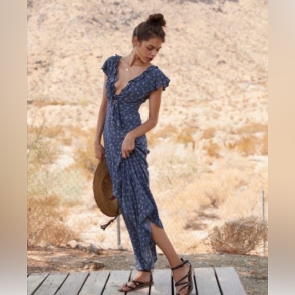 Auguste The Label Navy Floral Maxi Dress - Picture 1 of 8